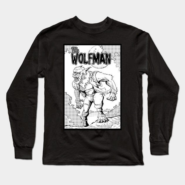 The wolfman Long Sleeve T-Shirt by noturnastudios